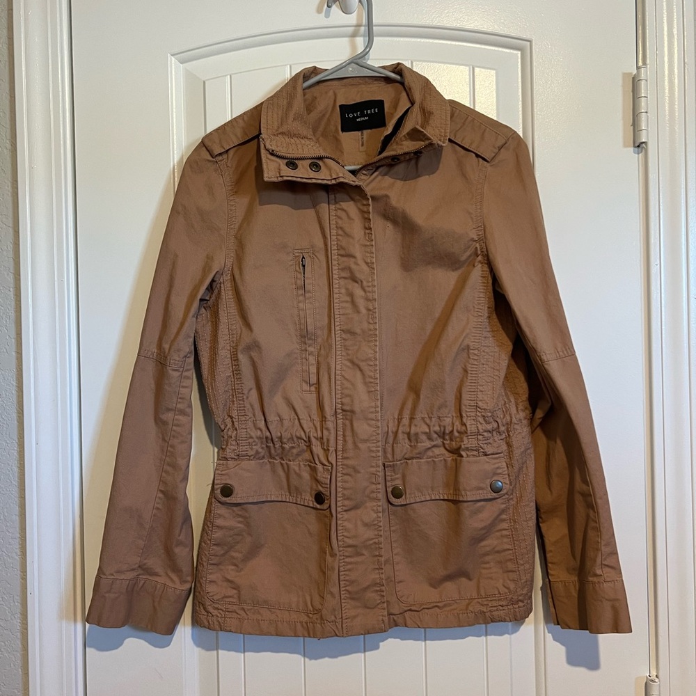 Love Tree Women's Tan Utility Jacket